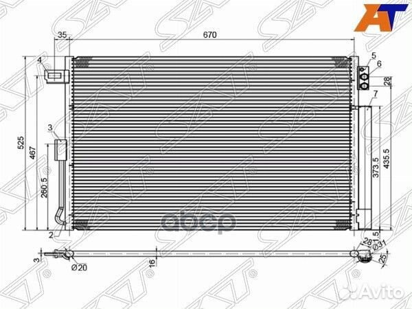 Радиатор Кондиционера Dodge Durango 11-20 / Jee