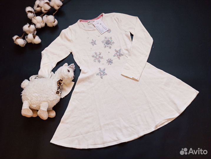 Платье для девочки hm новое 110-116 свитер новый
