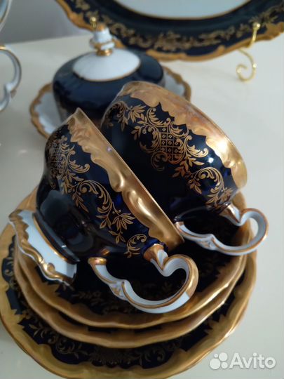 Сервиз чайный, кобальт, Weimar, Katharina, гдр