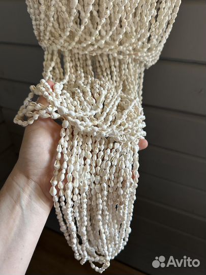 Светильник подвесной люстра из ракушек с Бали