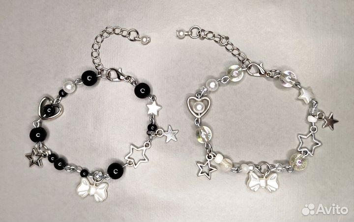 Парные браслеты +серьги