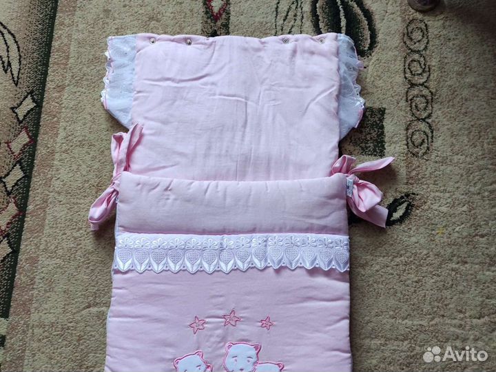 Конверт на выписку для девочки, лето-осень