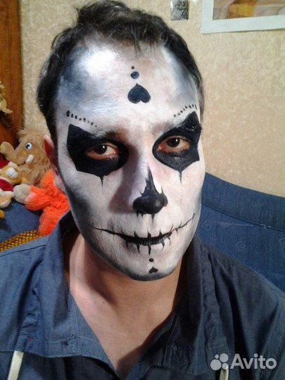 Аквагрим профессиональный, грим на Хэллоуин