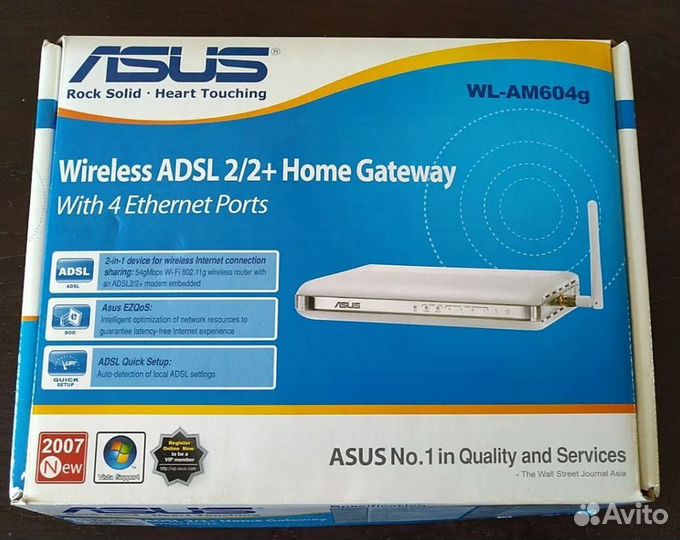 Adsl роутер Asus WL-AM604g