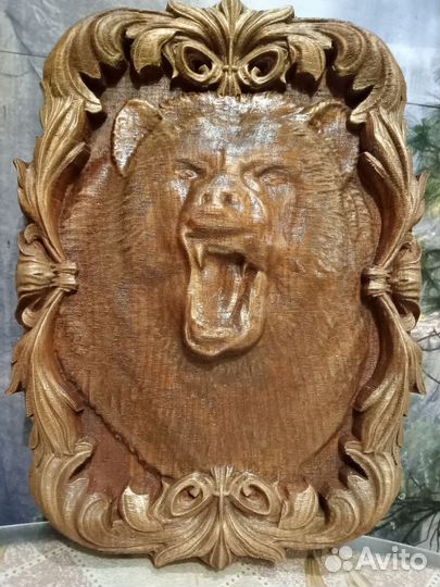 Панно резное из бука