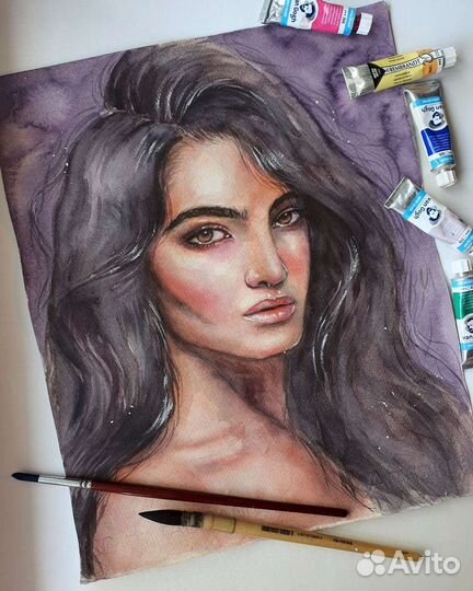 Акварельный портрет по фото