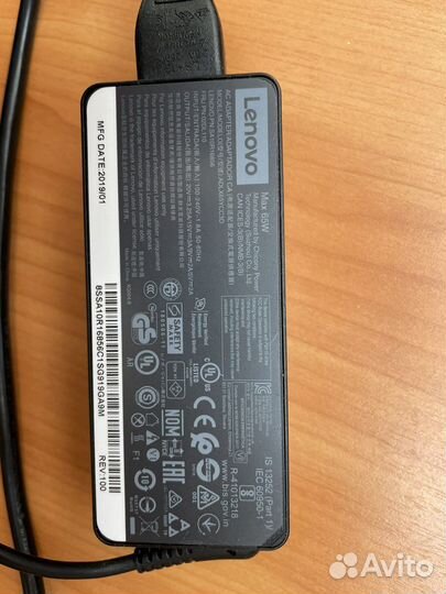 Блок питания для ноутбука Lenovo (Type-C, 65W)