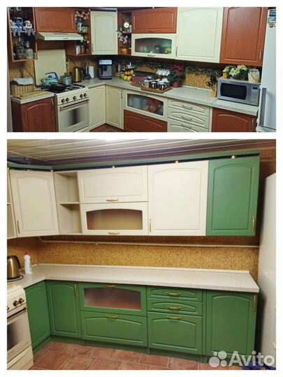 Реставрация, ремонт, покраска, кухня, двери, шкафы