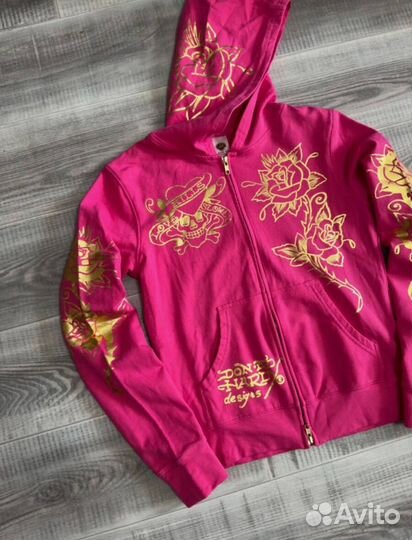 Оригинал Ed Hardy Зип Худи Zip Hoodie