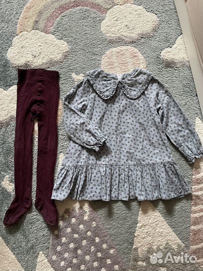 Платье с воротником, 104р