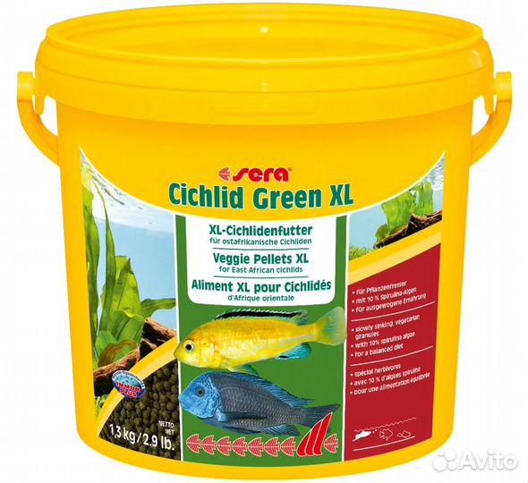 Продам корм для рыб Sera cichlid green XL