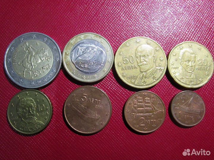 Монеты Евро Набор Греция