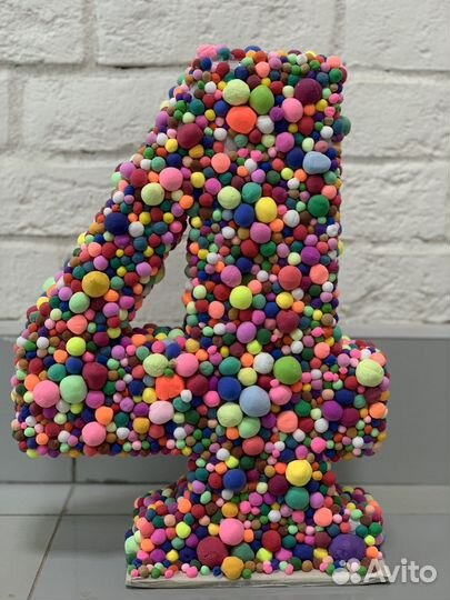 Объемная цифра 4 на день рождения