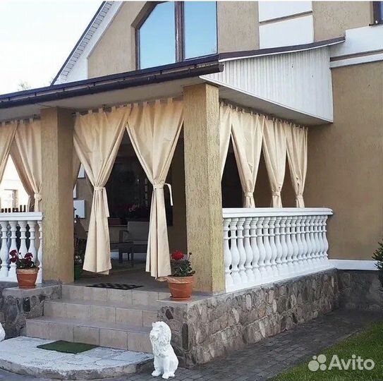 Пошив уличных штор в беседку