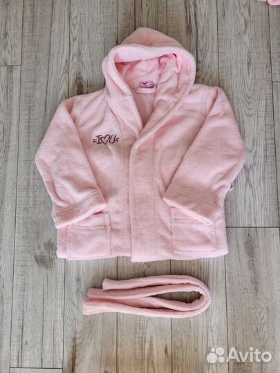 Новый халат банный 10-12 лет 134-146 рост розовый