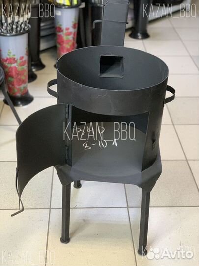 Печь для казана с трубой