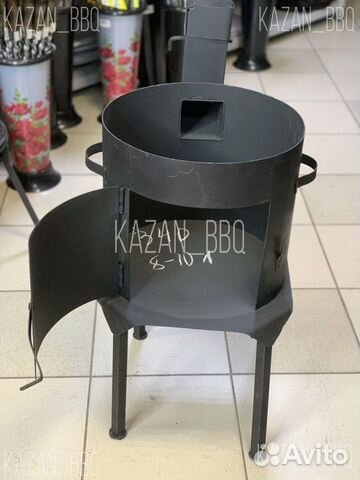 Печь для казана с трубой