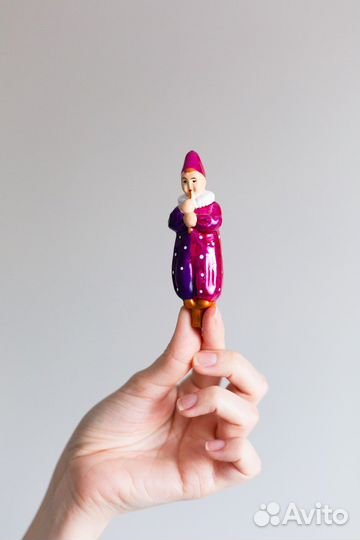 Ёлочная игрушка мальчик с дудочкой СССР