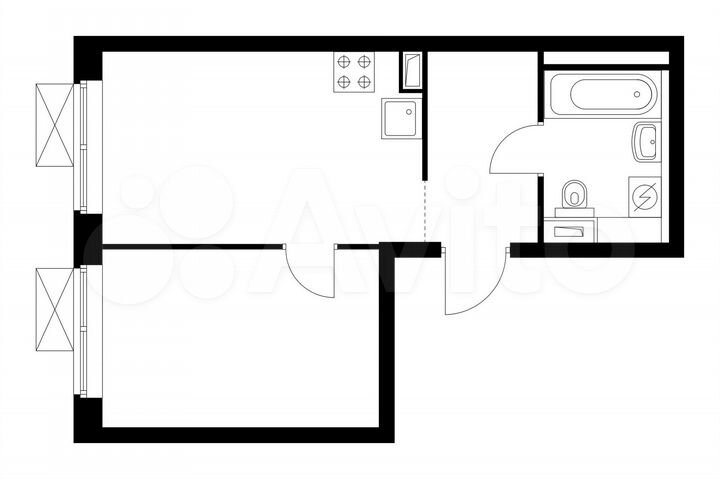 1-к. квартира, 31,4 м², 24/33 эт.