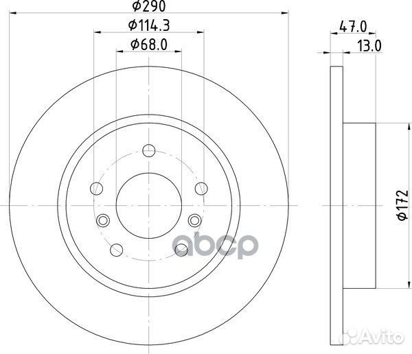 Диск тормозной задн. kadjar (HA HL ) qashqai
