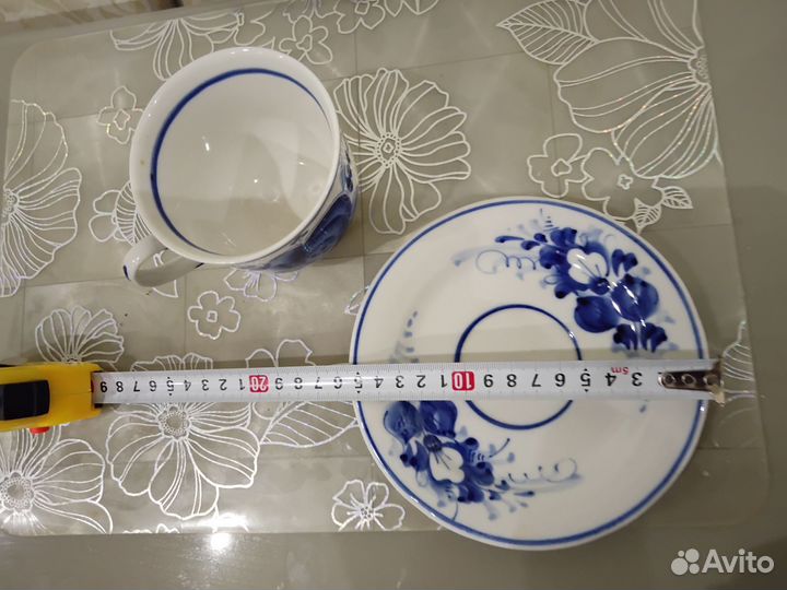 Чайная пара Гжель (авторская работа)