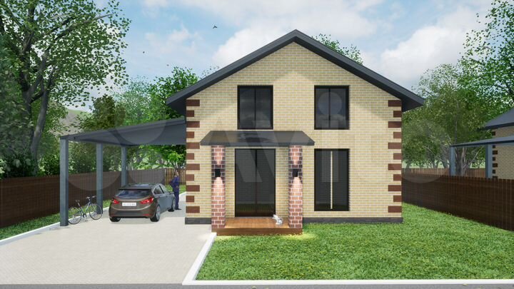 Коттедж 106 м² на участке 7,2 сот.