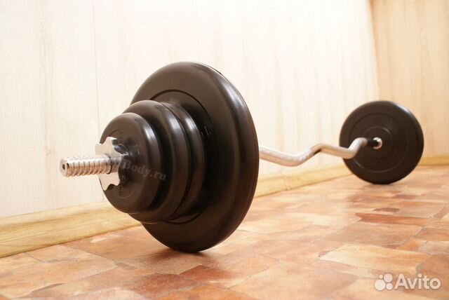 Штанга 37.5 кг (w-гриф+ блины 2x10/4x2.5/2x1.25 кг