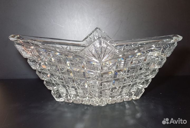 Конфетница хрусталь СССР.Ладья