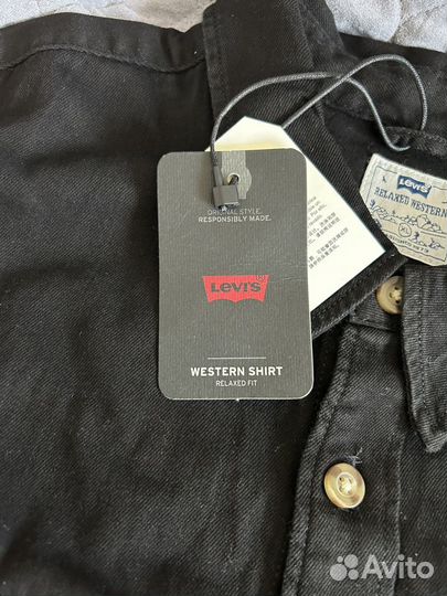 Джинсовая рубашка levis мужская xl