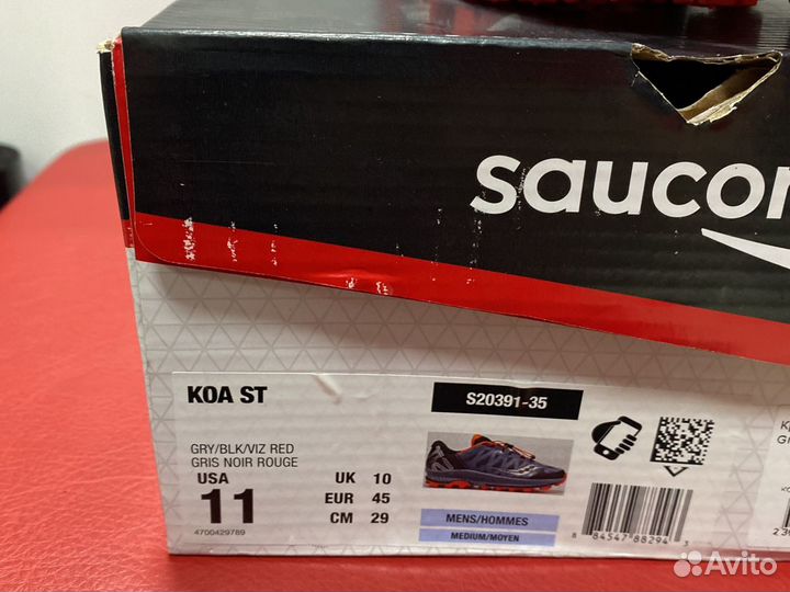 Кроссовки saucony KOA ST grey/black/RED