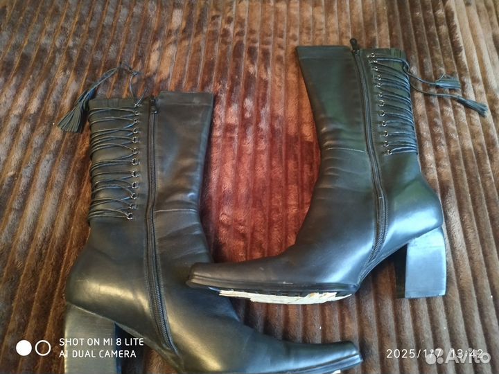 Зимние женские сапоги 38 натуральная кожа