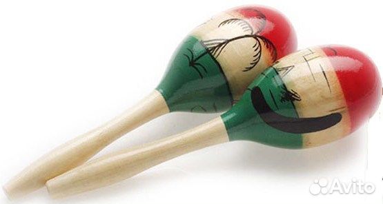 Деревянные маракасы, овальные, 26 см Stagg MRW-26M