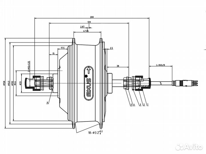 Комплект электровелосипеда 48В 500Вт