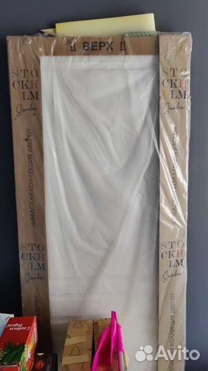 Дверь новая 80, мдф эмаль белый