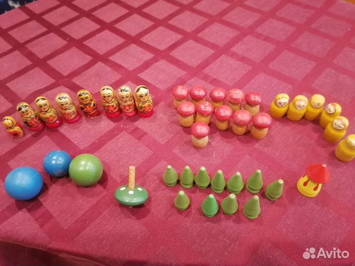 Деревянные мини игрушки СССР(цена за все)