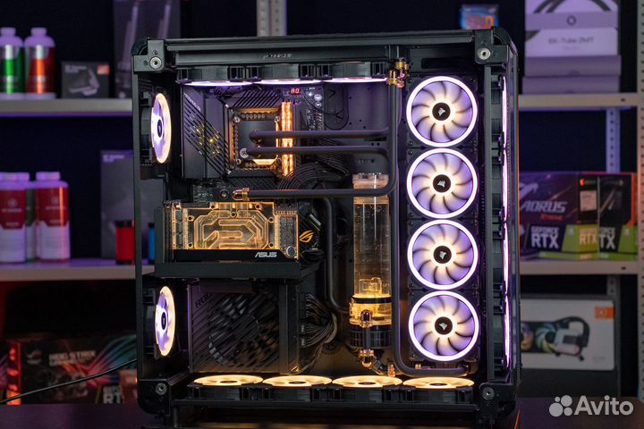 Кастомная Сборка пк на водяном охлаждении