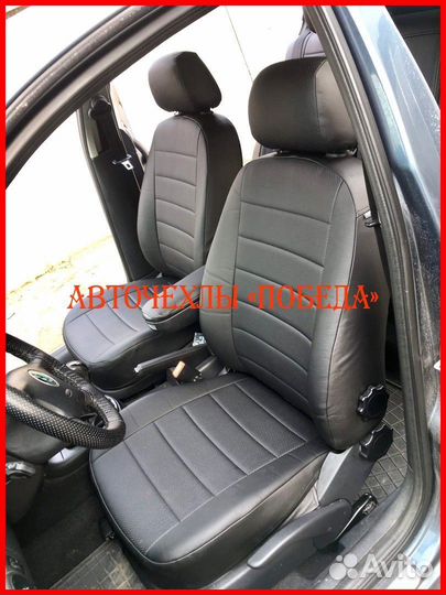 Чехлы Skoda Octavia Tour из экокожи чёрные Классик