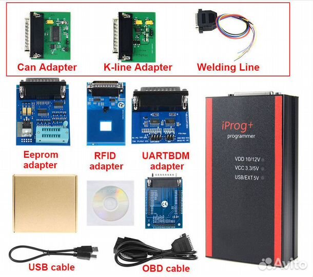 Iprog v84+ Комплект Адаптеры
