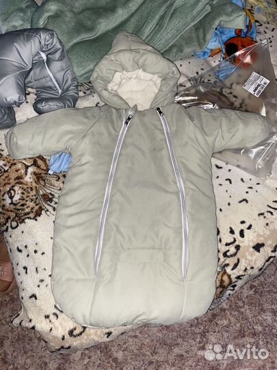 Зимний конверт в коляску на овчине