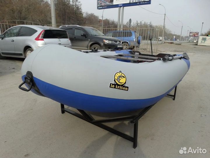 Лодка пвх Тритон 325 sport (P) серо-синий