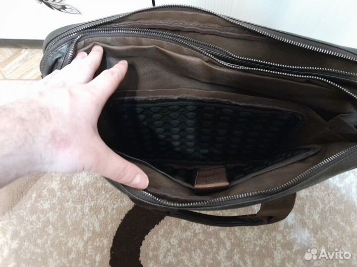 Сумка портфель мужская кожаная