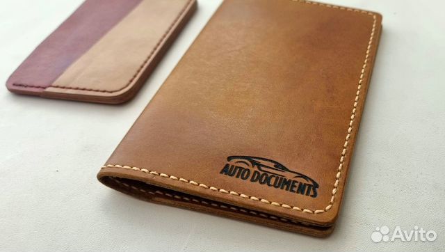 Обложка для документов натуральная кожа