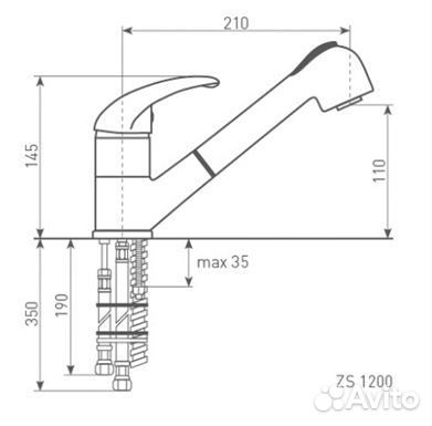 Смеситель Zigmund & Shtain ZS 1200 Швейцарский шок