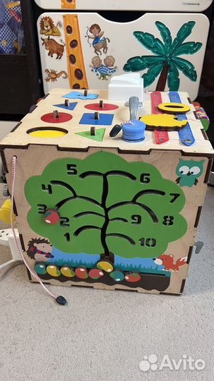 Бизи куб деревянный