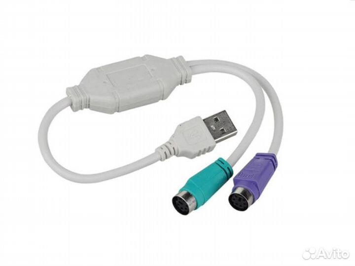 Переходник PS/2 - USB (мышь + клавиатура)