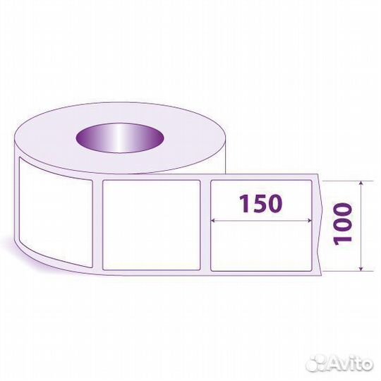 Этикетки для Яндекс.Маркет 100х150 мм Полуглянец