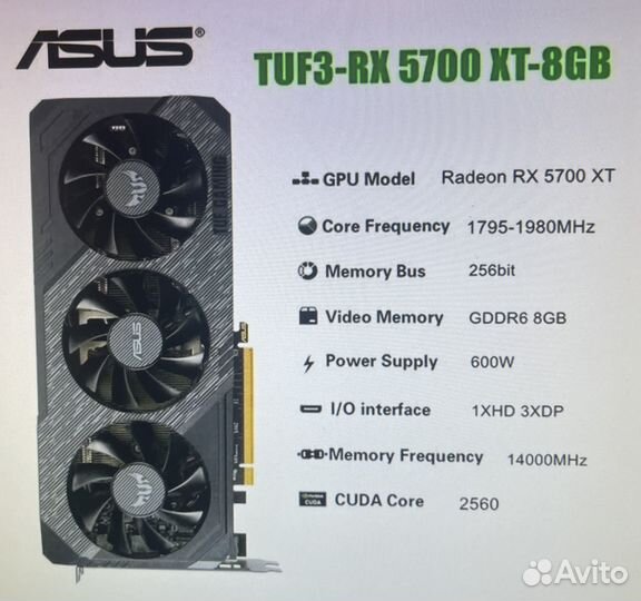 TUF Radeon RX 5700 gaming X3 OC 8GB