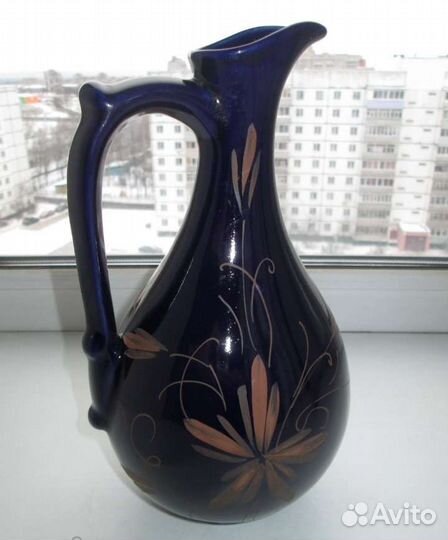 Фарфор кувшин. графин. кобальт. роспись. 1,5 лссср