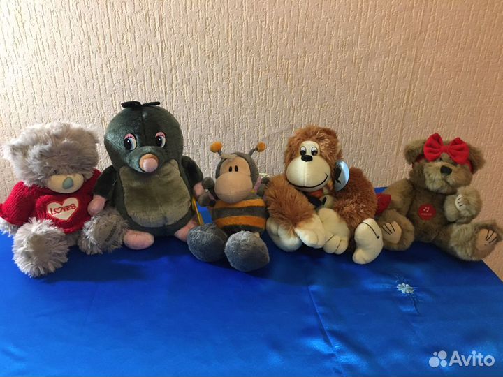 Мягкие игрушки, много