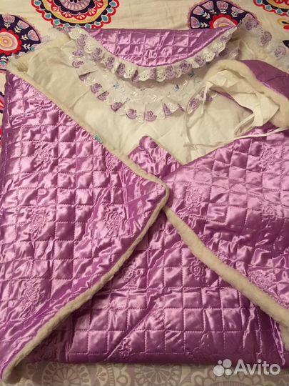 Конверт одеяло на выписку зимний